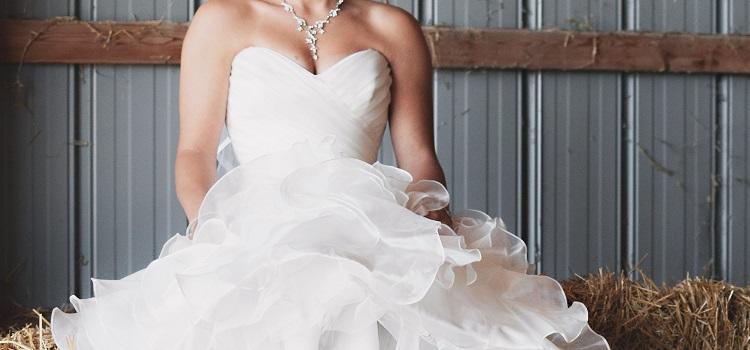 wedding dress colour and fabrics