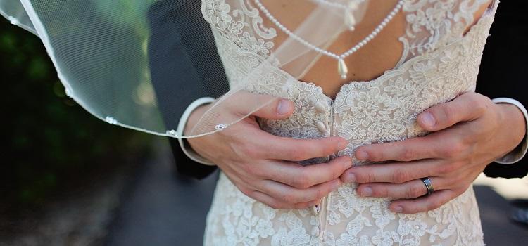 wedding dress colour and fabrics